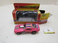 VINTAGE MATCHBOX CAR SPEED KINGS IN BOX GUS'S GULPER PINK COLOR K-38