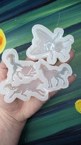Lot of 3 Molds - Wolf Pack Mold, Fly Mold, cast iron Handmade Silicone Mold