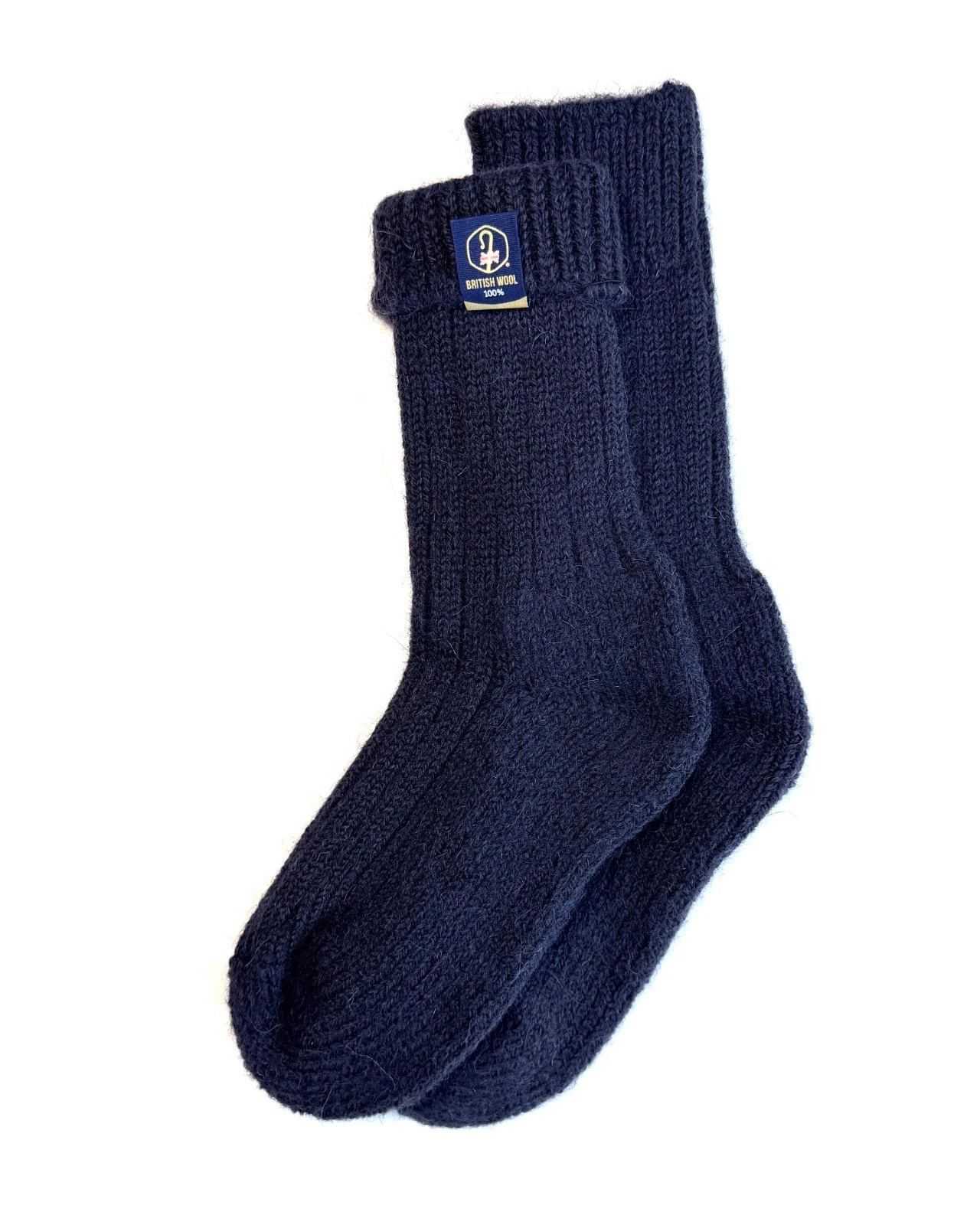 100% British Wool Boot Socks – Navy Blue | Men's Luxury Wool Socks UK 8-12
Opens in a new window or