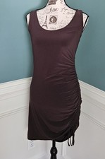 Express NWT Brown Ruched Side Bodycon Knit Dress TD1-43