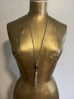 Red Eye Stone Dangle Vintage Necklace  — photo 1