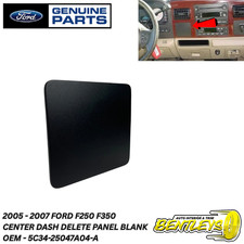 2005 2006 2007 Ford F250 F350 Super Duty Dash Bezel Blank Delete Panel Black Oem 2005 2006 2007 Ford F250 F350 Super Duty Dash Bezel Blank Delete Panel Black Oem