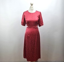 Anthropologie - Satin Cut Out Midi Dress - Coral - UK 10 - RRP £148