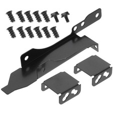 Black Iron Pci Slot Holder Dual Fan Mount Rack Durable for Computer Cooling