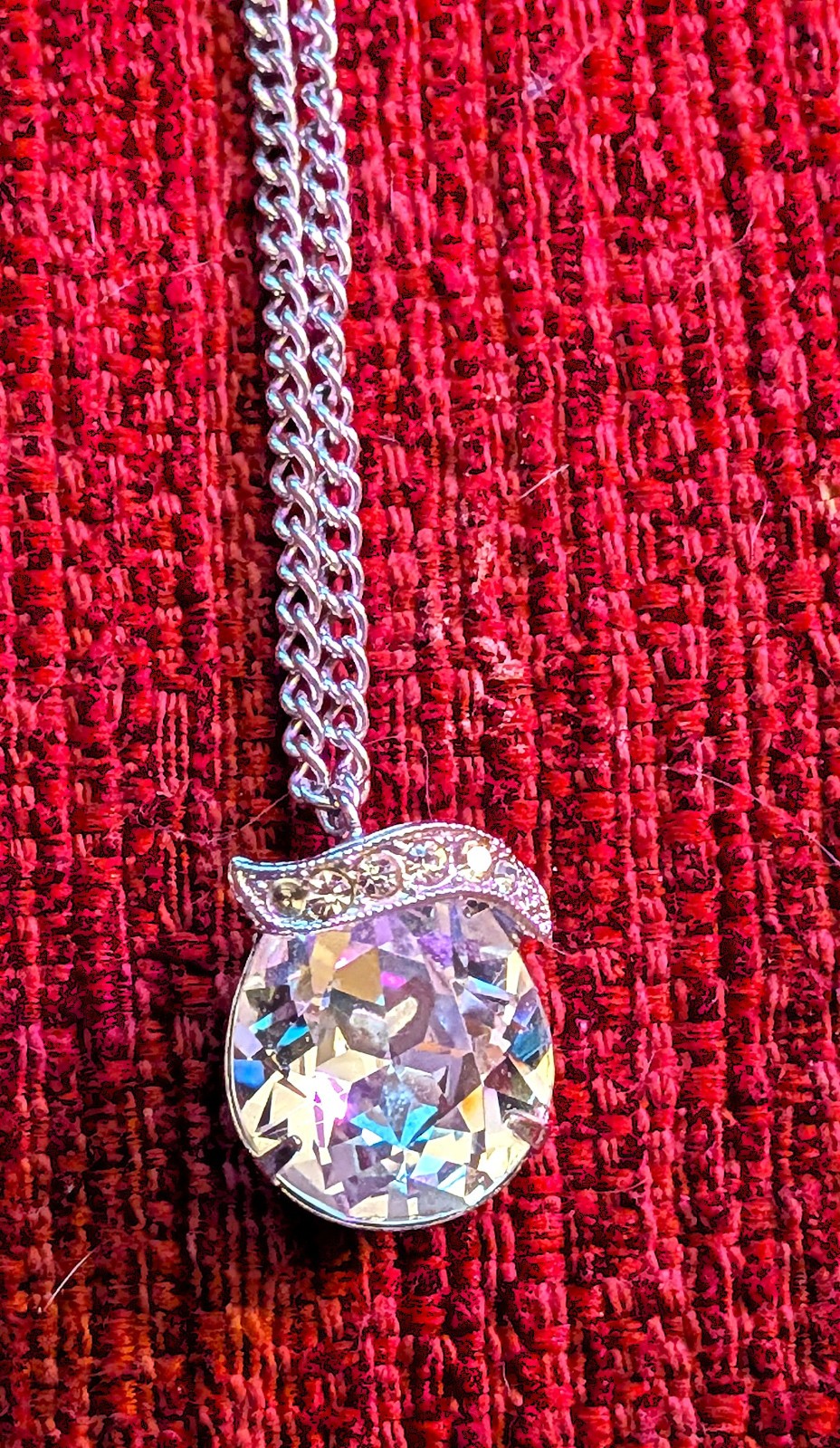 Authentic Eisenberg Crystal Solitaire Pendant - image 6
