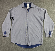 Tommy Hilfiger Reversible Shirt Mens size 4 Blue Check