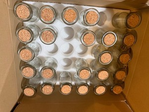 Glass Party Favor Jars, 5" x 2", With Corks, Lot of 24