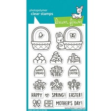 LF3658 Spring Basket 4X6 Clear Stamp Set Crafting Supplies