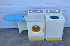 Vintage Little Tikes Tykes Kid Child Toddler Size Washer Dryer Ironing Board Set