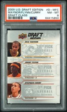 2009 U.D. Draft Edition Maynor, Flynn, Curry Draft Class Rookie PSA 8 #D-MFC