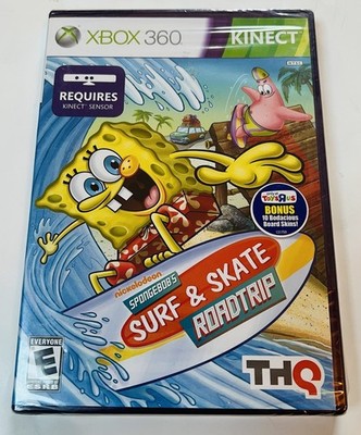 New Sealed SpongeBob's Surf & Skate Roadtrip Microsoft Xbox 360 Video Game