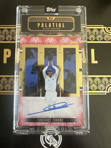 Topps Real Madrid Palatial  Montage Moments 2024 2025 Zinedine Zidane Auto 1/5