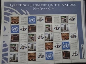 United Nations S1 New York 2003 Greeting From UN Personalized Sheet