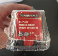 NEW Snap On Shallow 3/8 Metric Impact Socket Set 14 piece - 214IMFMYA NEW