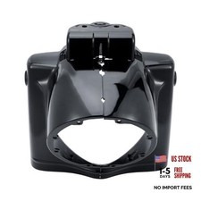 7" Round Headlight Nacelle Cover Headlamp Nacelle Cover Fit for Harley Black