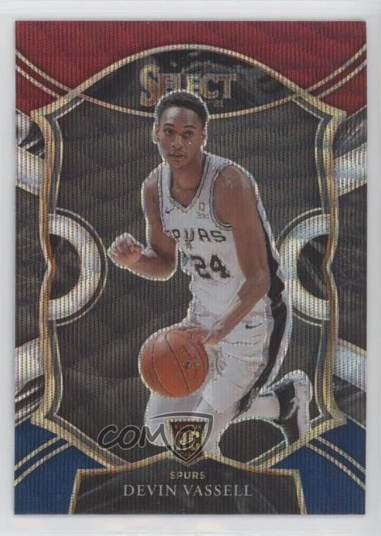 2020-21 Panini Select Concourse Tri-Color Prizm Devin Vassell #71 7s2