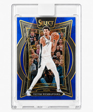 Victor Wembanyama BLUE FOIL PANINI PRIZM FINA...