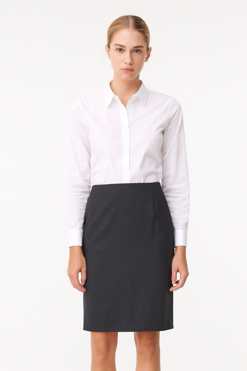 Antonio Melani Women’s Gray Wool Pencil Skirt Size M Office Career Wear