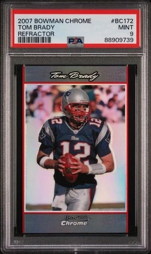 2007 Bowman Chrome #BC172 Tom Brady Refractor PSA 9