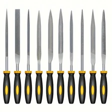 5/10pcs Premium Needle File Set High-Carbon Steel with Non-Slip Ergonomic Handle