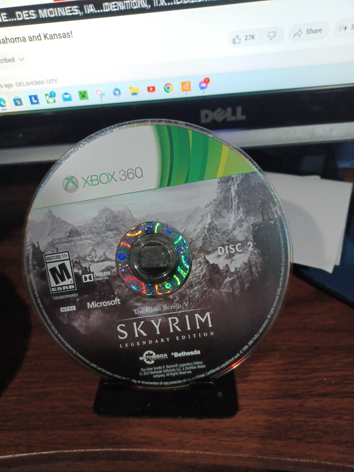 The Elder Scrolls V Skyrim Legendary Edition (Microsoft Xbox 360 Disc 2 ONLY 93155160019 eBay