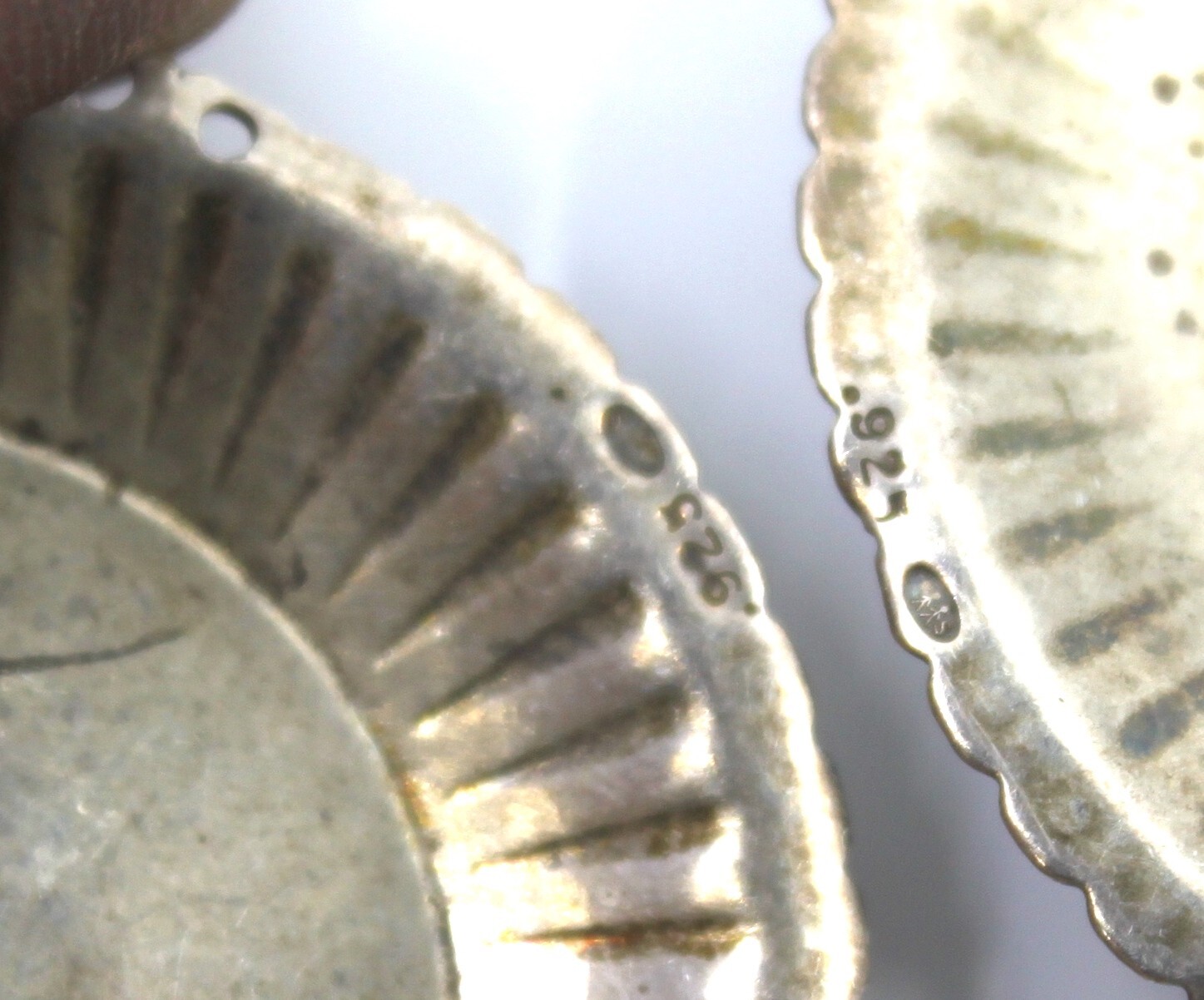 Sterling Silver Native Indian Statement Oval Blac… - image 6