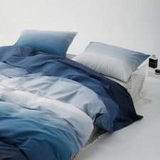 4 Pcs/set Gradient Bedding Set Soft Bed Sheet Bedding Pillowcase Quilt Cover Set