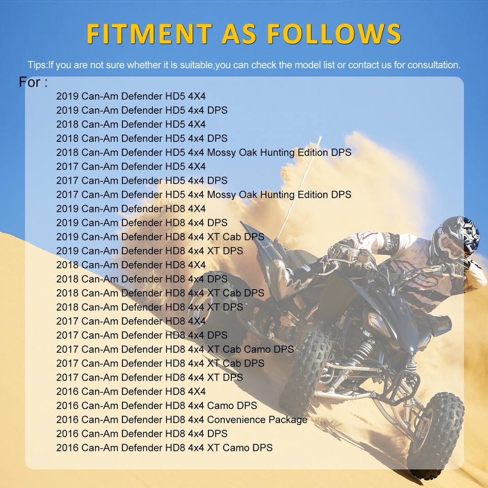 Front Passenger Right For 20172019 CanAm Defender Max HD8 ATV CV Axle