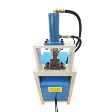 220V Electric Hydraulic Square/Round Tube Hole Punch & Arc Notcher w/Foot Pedal