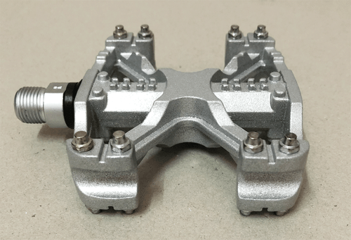 Vintage Old School GT MTB / BMX Bicycle Alloy Pedals 9/16 Flat-Platform SILVER - Picture 4 of 7