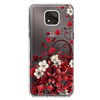 Mundaze Case for Motorola Moto G Power 2021 Red White Love Flowers