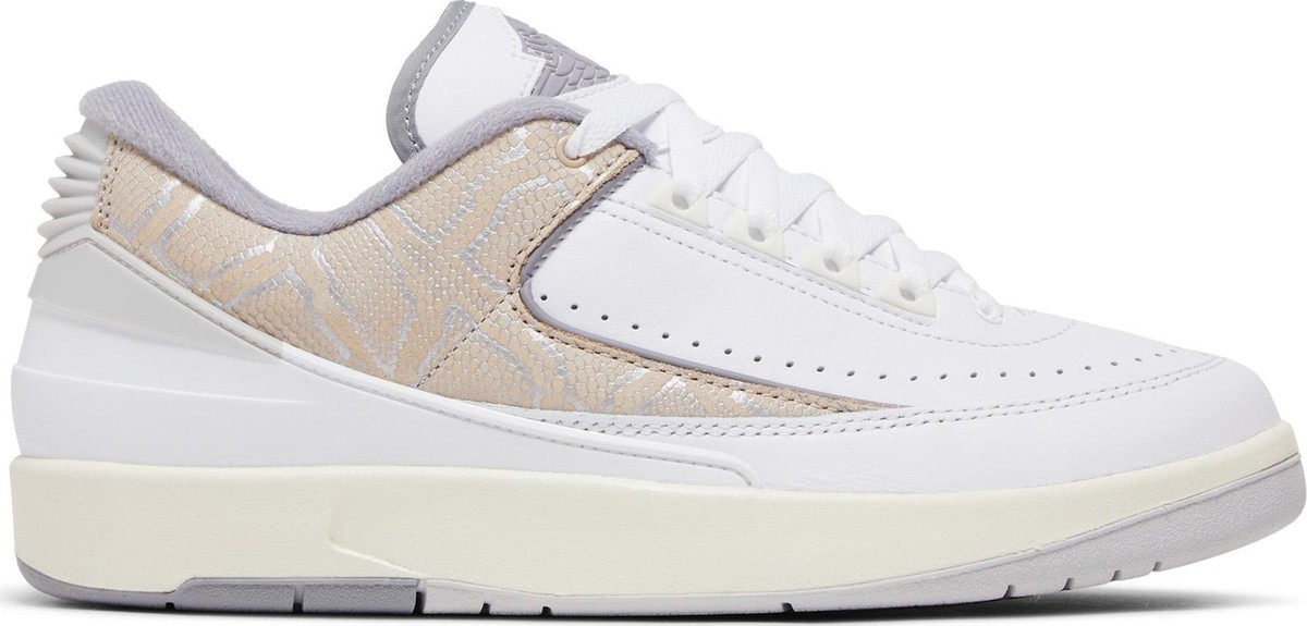 Nike Air Jordan 2 Low Python White Cement Grey-Sand DV9956-100 Men\'s - Sz 11 Nike Air Jordan 2 Retro Low Python White Sanddrift Cement  main image 2