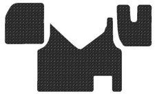 Fits Iveco Stralis Auto 2014-2021 Chequered Rubber Van Tailored Hitech Mats