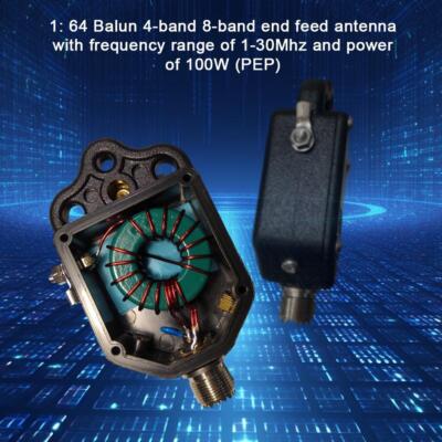 1:64 Balun For 4-Band 8-Band End Fed Antenna Range * Power (PEP) 100W U8K2  H9K3
