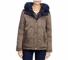 Sage Collective Faux Fur Trim New Flight Satin Jacket $310 Size Xs # Gb 322 New 