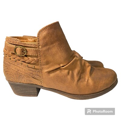 SUGAR Tali Buckle Back Zip Up Ankle Boots 6M