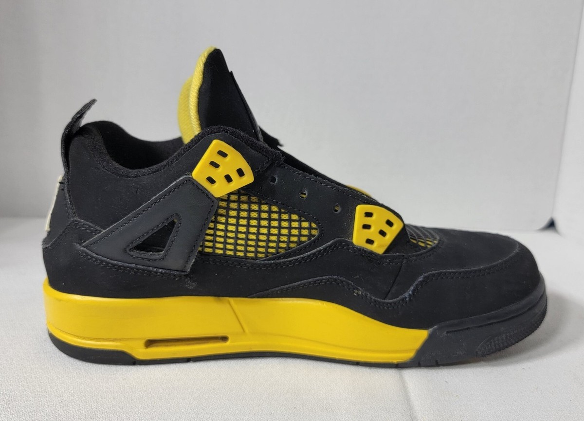 Nike Air Jordan 4 IV Thunder GS 408452 008 Size 6.5y Black