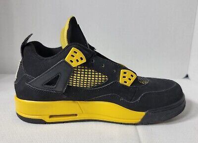 Nike Air Jordan 4 IV Thunder GS 408452 008 Size 6.5y Black Nike Air Jordan 4 IV Thunder GS 408452 008 Size 6.5y Black