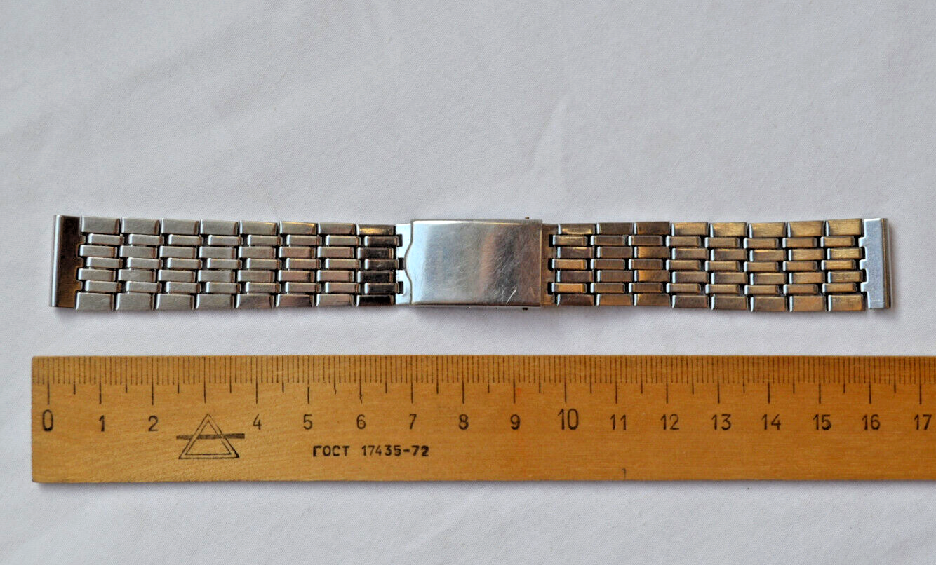 Bracelet De Montre Métal 18mm – Compatible Vostok, Raketa, Poljot, ZIM – Vintage URSS