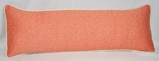 Corded Pillow made w Ralph Lauren Villa Camelia Red Orange Fretwork Fabric 33x12
