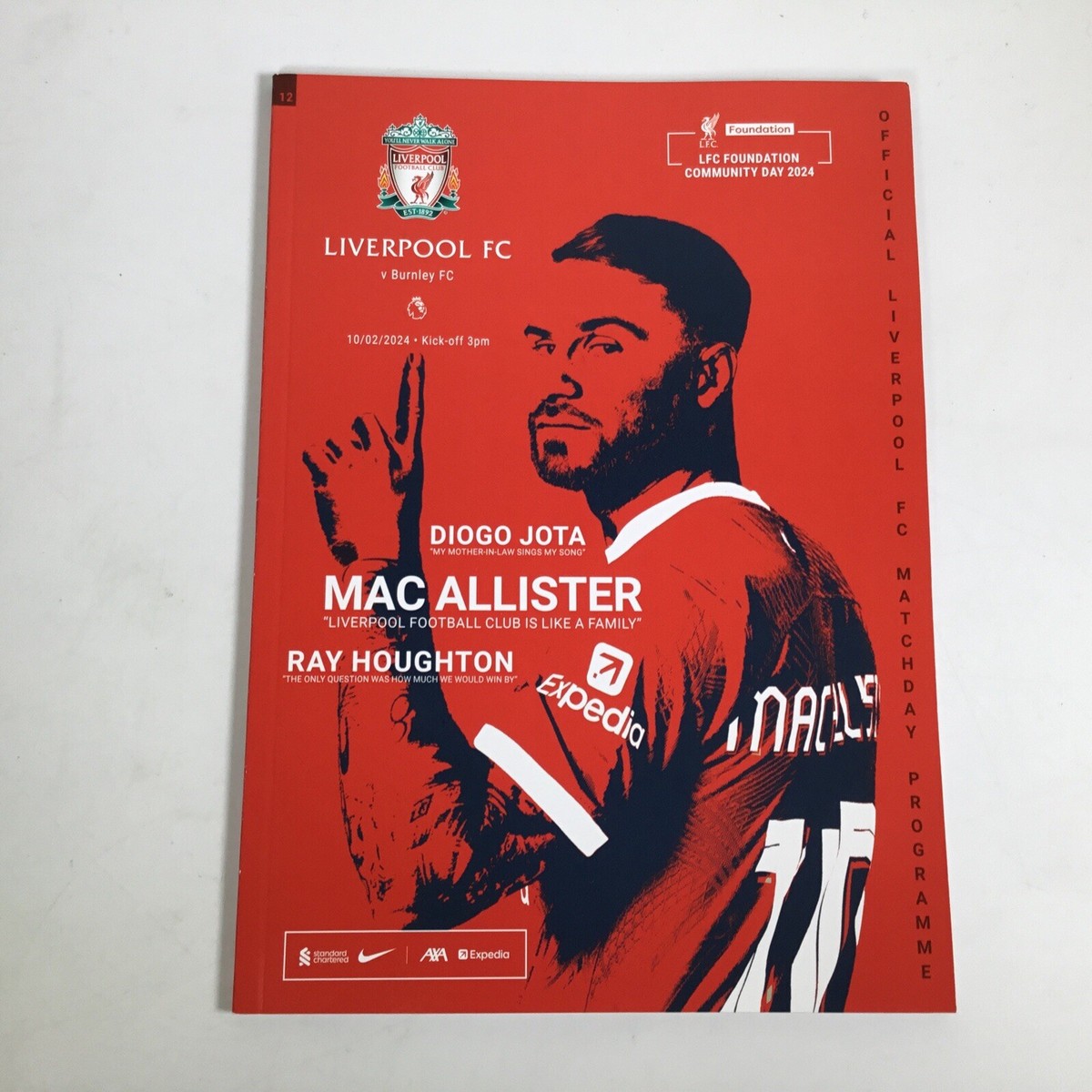 2023/24 Liverpool v Burnley Premier League Programme UK - Main Image