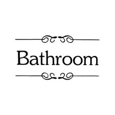Letter Bathroom Wall Sticker Paper Decals Bathroom Washroom Apartment Decoration
