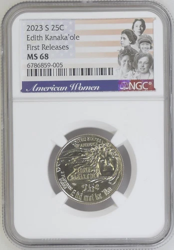 2023 S Edith Kanaka'ole American Women Quarter NGC MS68 First Releases