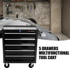 5 Drawers Rolling Tool Chest Tool Storage Cabinet Garage Cart Workshop w/ Wheels