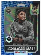 GARY HARRIS 2019-20 HOOPS PREMIUM BACKSTAGE PASS BLUE PRIZM NUGGETS S4