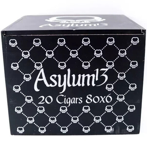 Asylum 13 80 x 6 Empty Wooden Cigar Box 7" x 6.75" x 5.5"