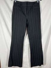 Vintage Dolce Gabbana Cotton Black Pinstripes Straight Leg Trousers Size 28/42