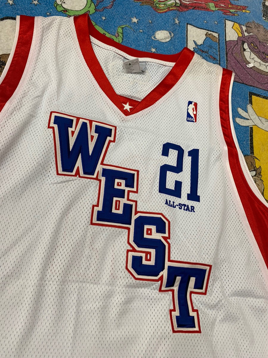 NBA Authentic ALL STAR TIM DUNCAN Jersey Size 56 2004 Rare Retro
