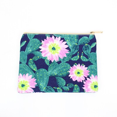 Kaktus Blume Canvas Kosmetiktasche Reißverschlussbeutel Geschenk Reise