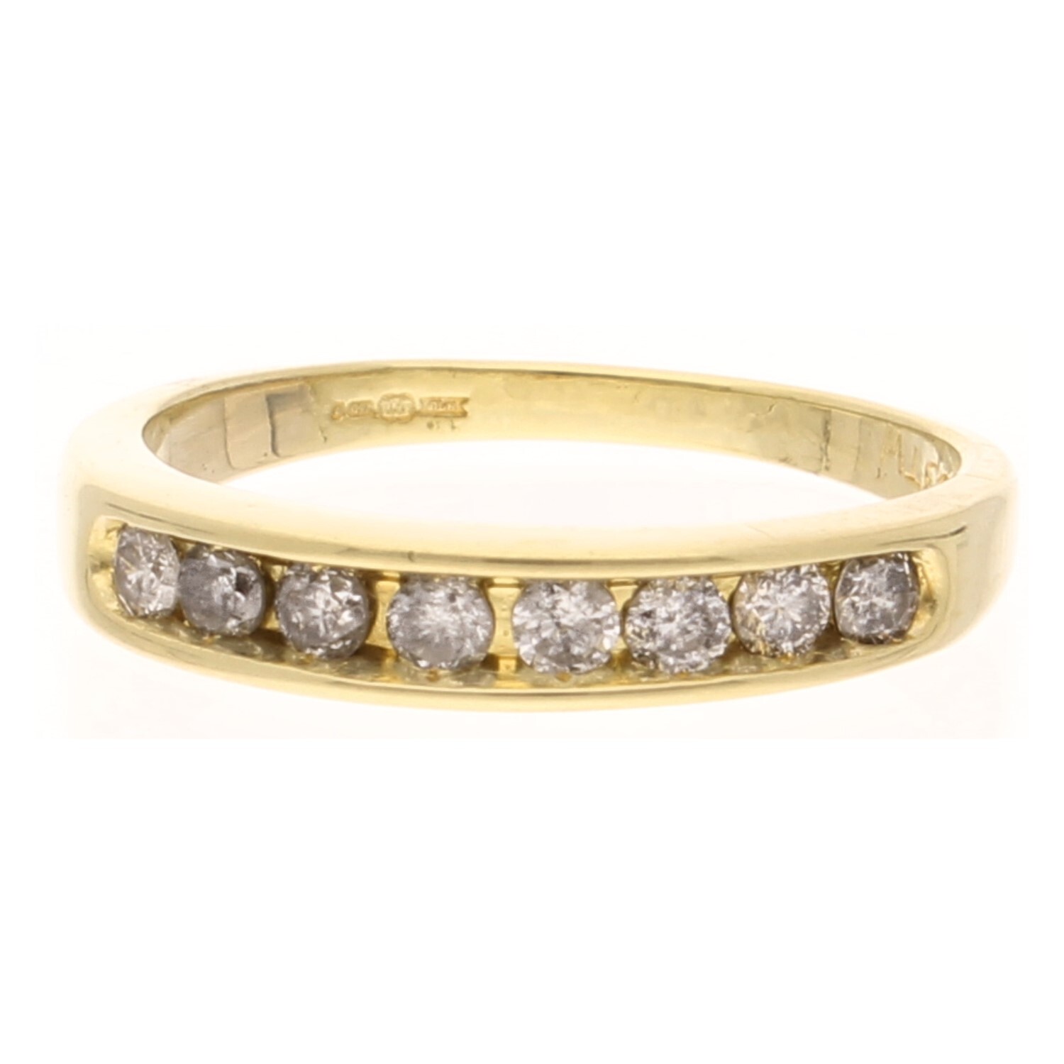 18Carat Yellow Gold 0.33ct Diamond Eternity Ring (Size L 1/2) 3.5mm Wide